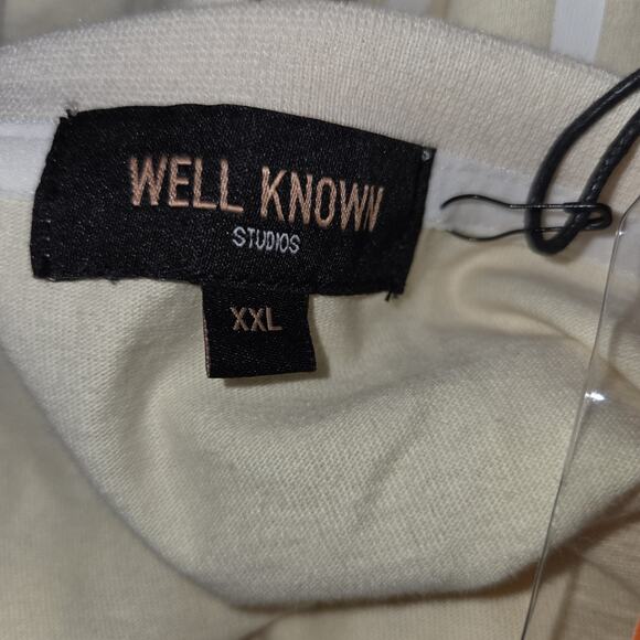 Well Known Studios Gansevoort Mens Shirt Sz XXL Cream Unisex New With Tags NWT - Picture 6 of 16
